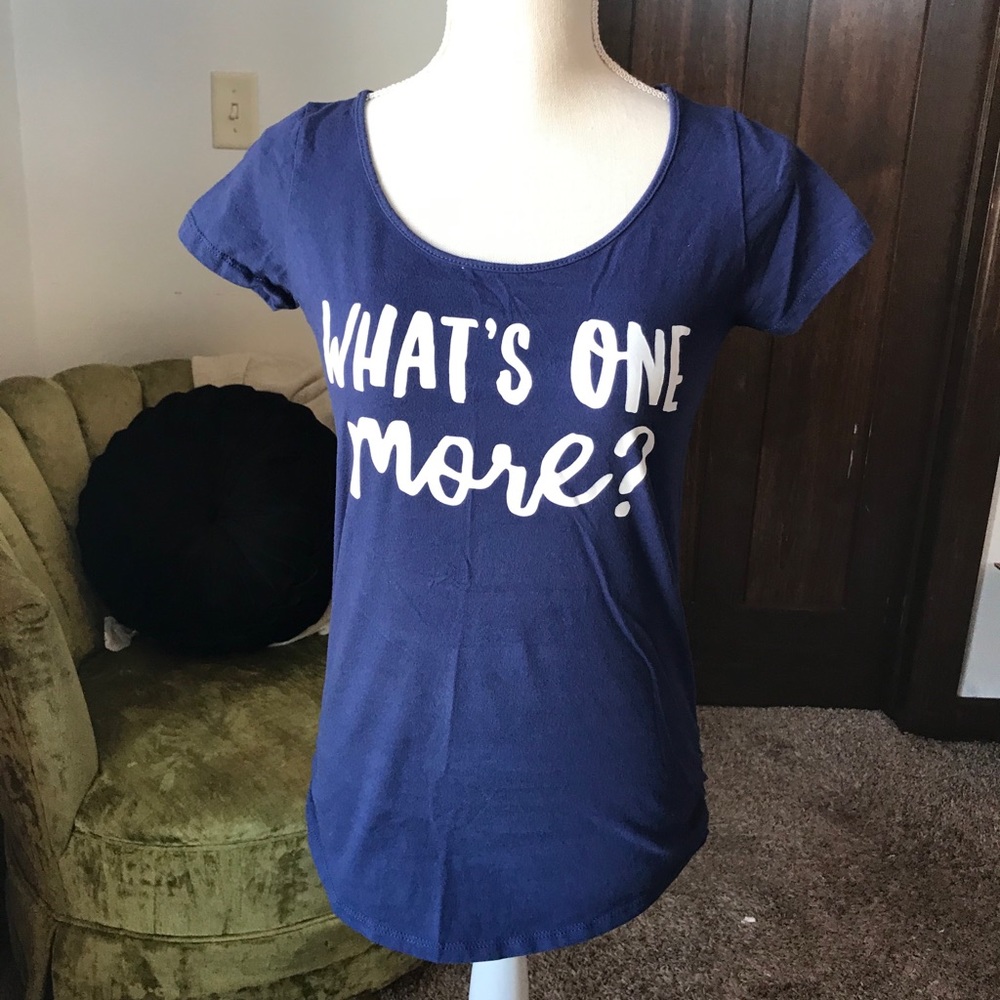 Maternity Navy Shirt “what’s one more” - sz small